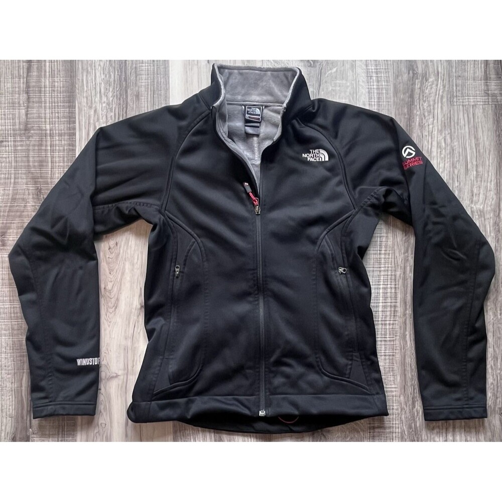 The North Face Womens Small Summit Series Windstopper Soft Shell Jacket Black